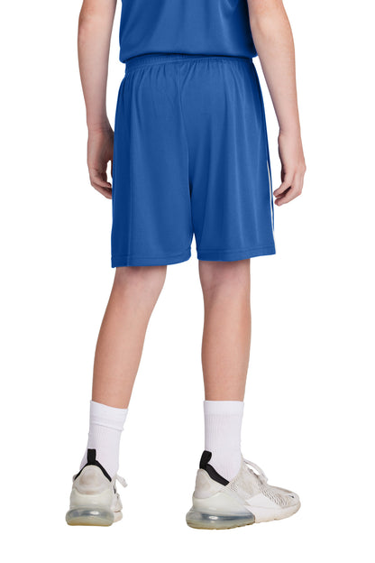 TRy/White Sport-Tek Youth Competitor United 5" Short YST103 plain