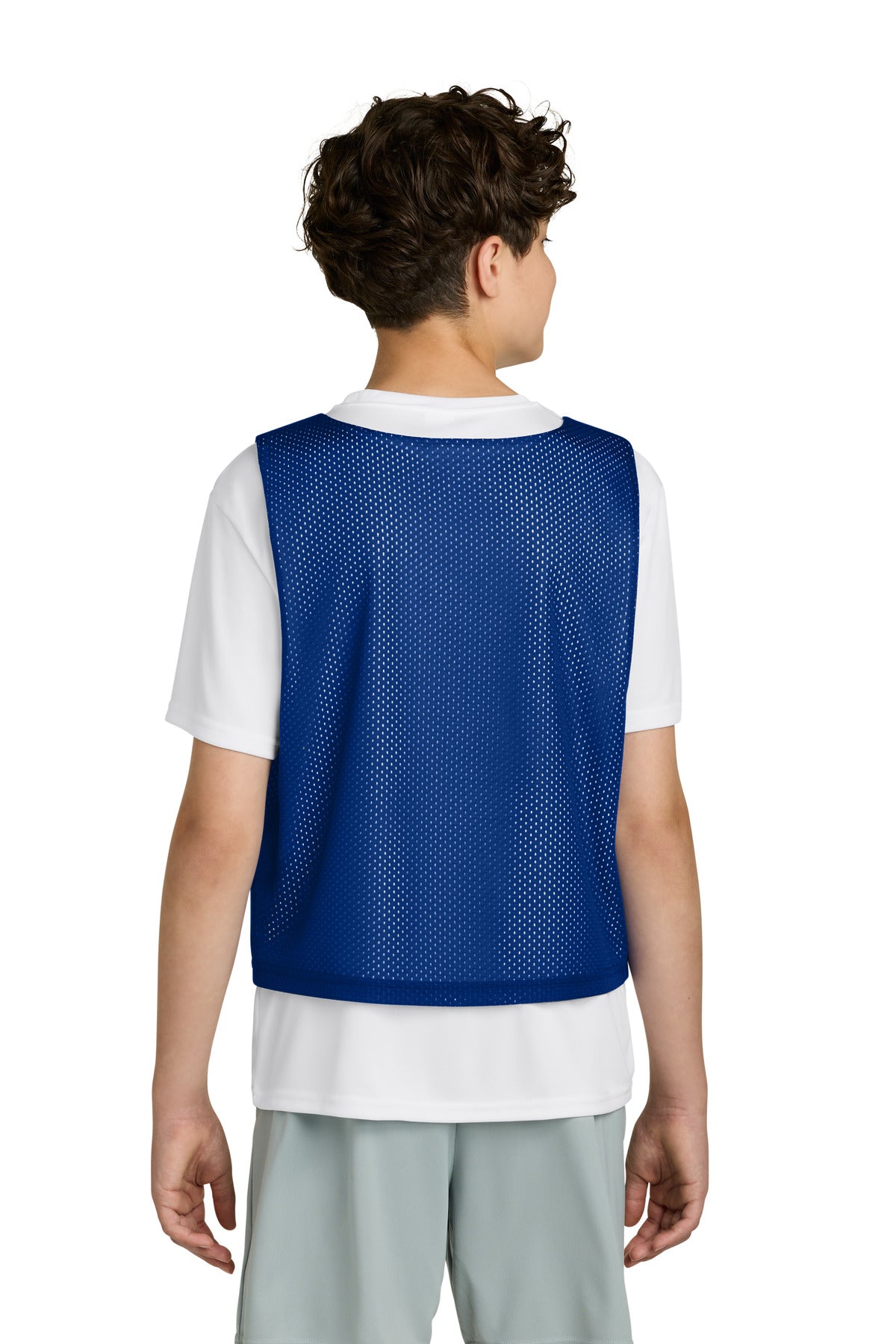 TRy/White Sport-Tek Youth Lacrosse Reversible Pinnie YST512 plain