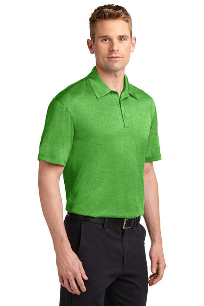 Turf Green Hth Sport-Tek Heather Contender Polo. ST660 plain
