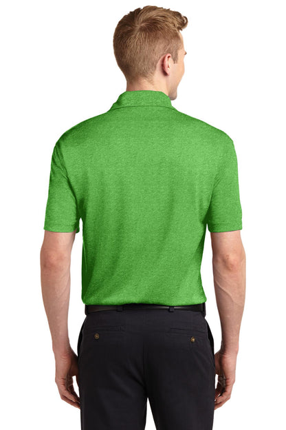 Turf Green Hth Sport-Tek Heather Contender Polo. ST660 plain