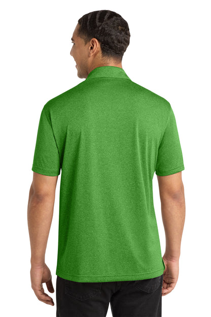 Turf Green Hth Sport-Tek Heather Contender Polo. ST660 plain