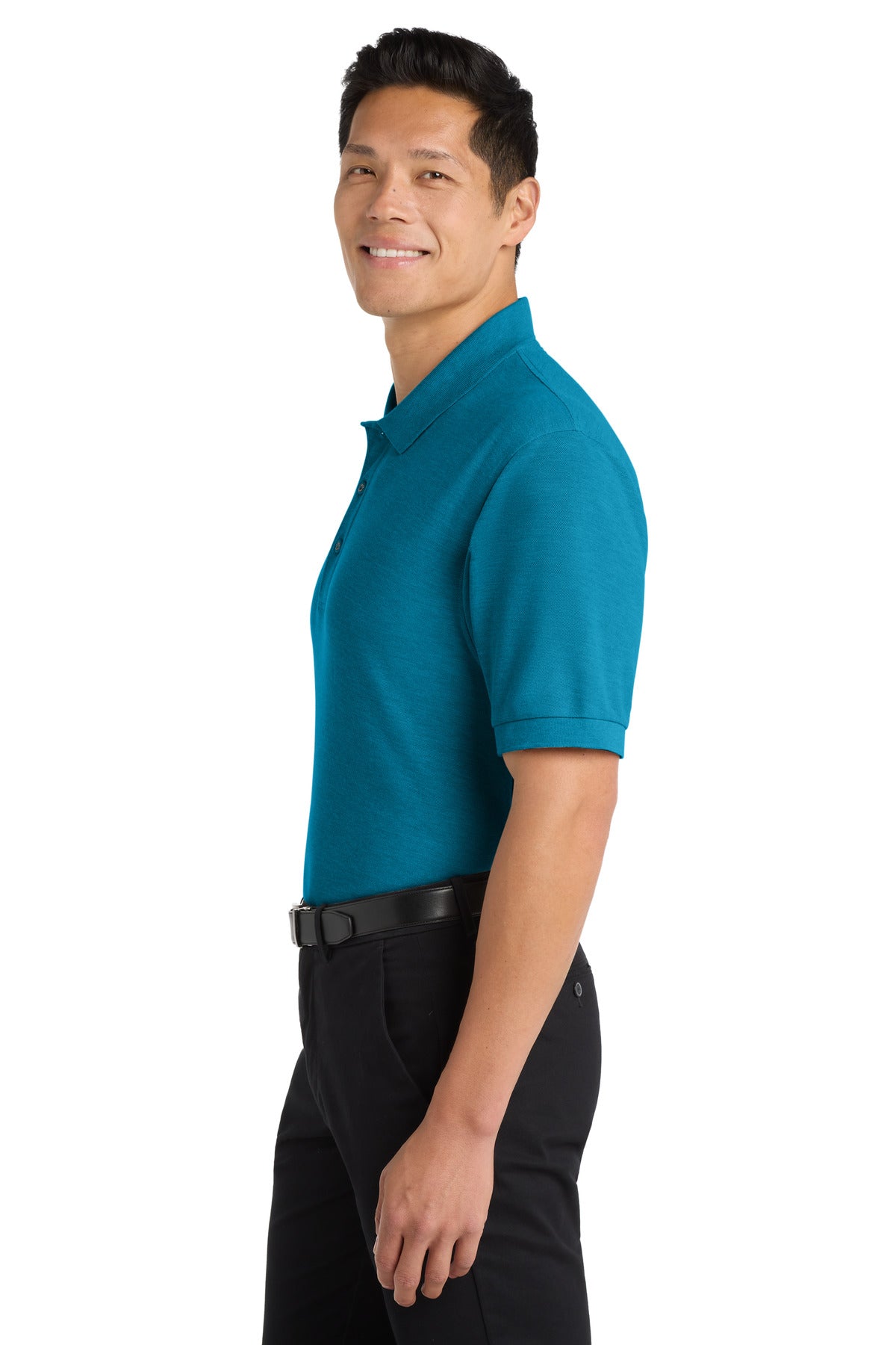Turquoise Port Authority Extended Size Silk Touch Polo K500ES plain