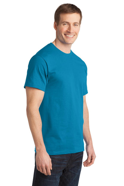Turquoise Port & Co Ring Spun Cotton Tee. PC150 plain