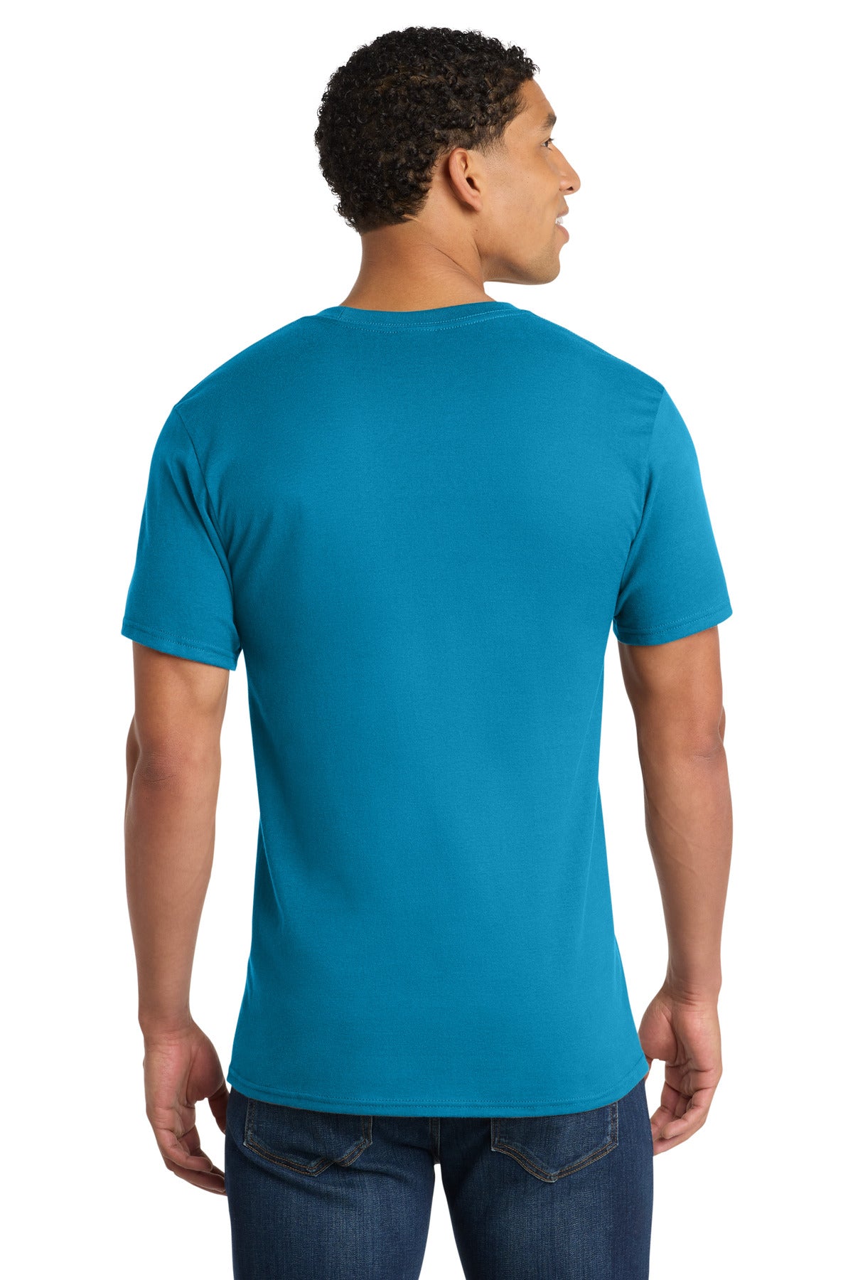 Turquoise Port & Co Ring Spun Cotton Tee. PC150 plain