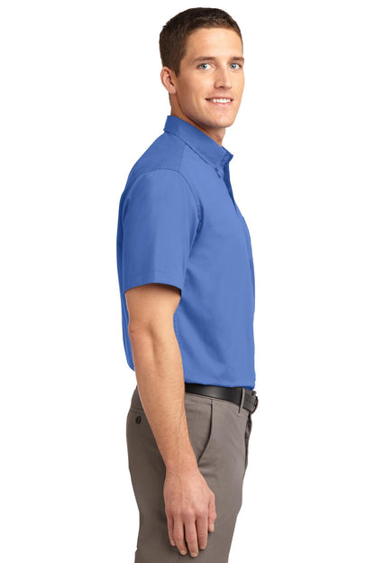 Ultramarne Blu Port Authority Short Sleeve Easy Care Shirt. S508 plain