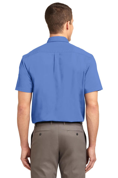 Ultramarne Blu Port Authority Short Sleeve Easy Care Shirt. S508 plain
