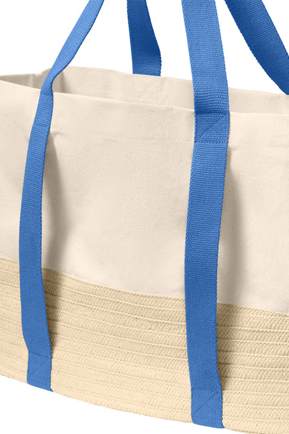 UltramrnBl Port Authority Straw Market Tote BG450 plain