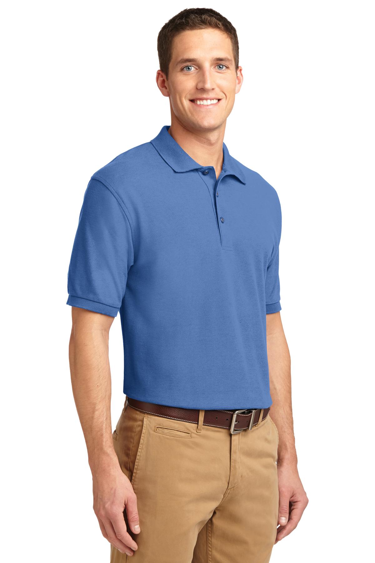 Ultramrne Blue Port Authority Silk Touch Polo K500 plain
