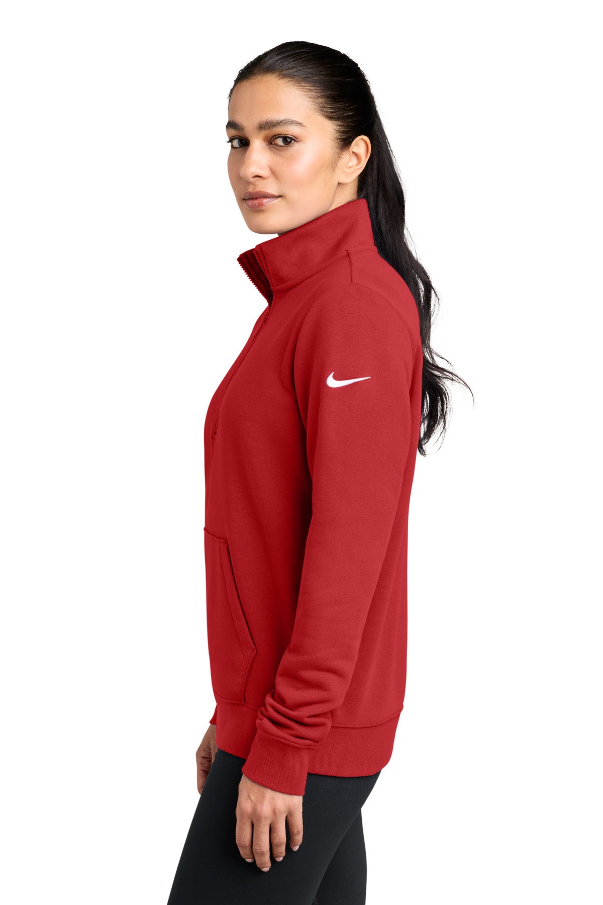 UniRed Nike Women's Club Fleece Sleeve Swoosh 1/2-Zip NKDX6720