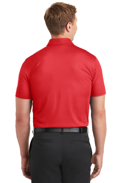 University Red Nike Dri-FIT Embossed Tri-Blade Polo. 838964 plain