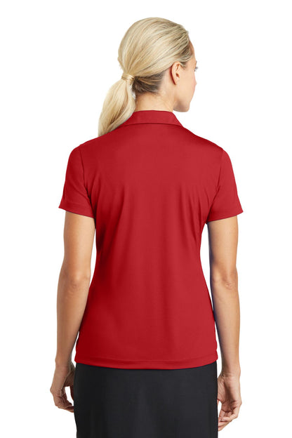 University Red Nike Women's Dri-FIT Vertical Mesh Polo. 637165 plain