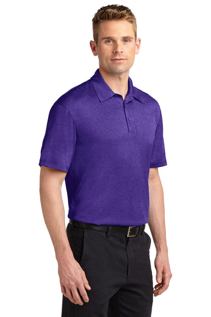 Var Purple Hth Sport-Tek Heather Contender Polo. ST660 plain