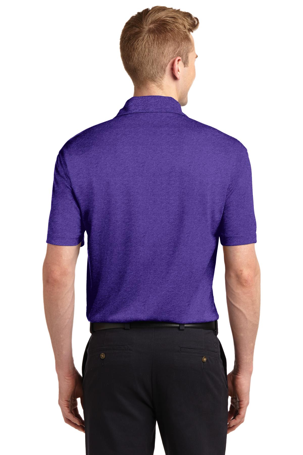 Var Purple Hth Sport-Tek Heather Contender Polo. ST660 plain