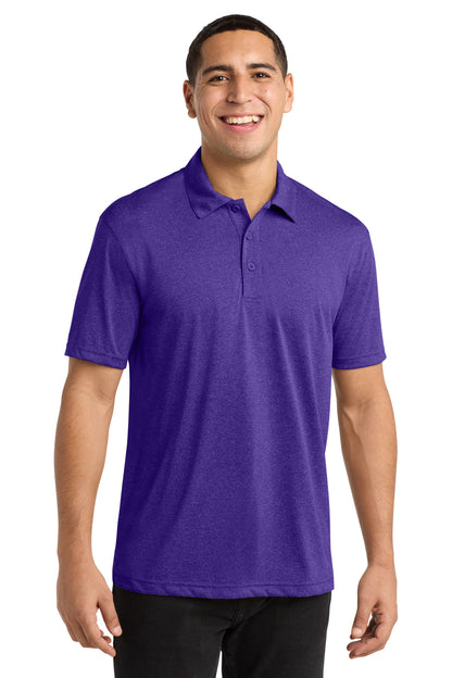 Var Purple Hth Sport-Tek Heather Contender Polo. ST660 plain