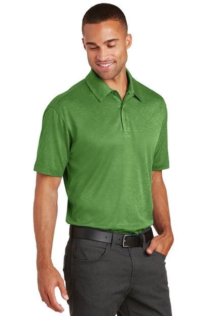 Vine Green Hth Port Authority Trace Heather Polo. K576 plain