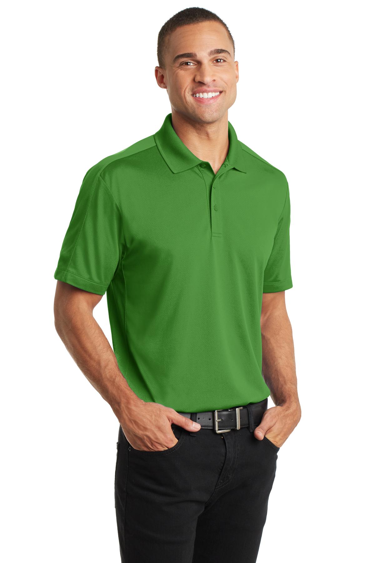 Vine Green Port Authority Diamond Jacquard Polo. K569 plain