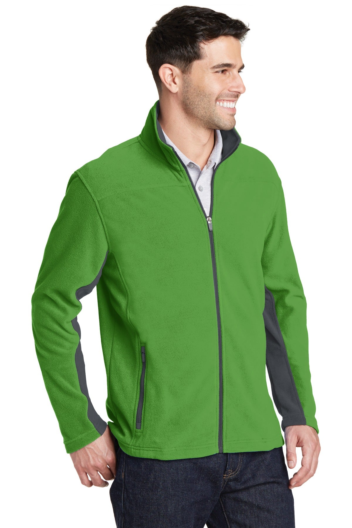 Vine Green/Mag Port Authority Summit Fleece Full-Zip Jacket. F233 plain