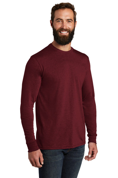 Vino Red Allmade Unisex Tri-Blend Long Sleeve Tee AL6004 plain