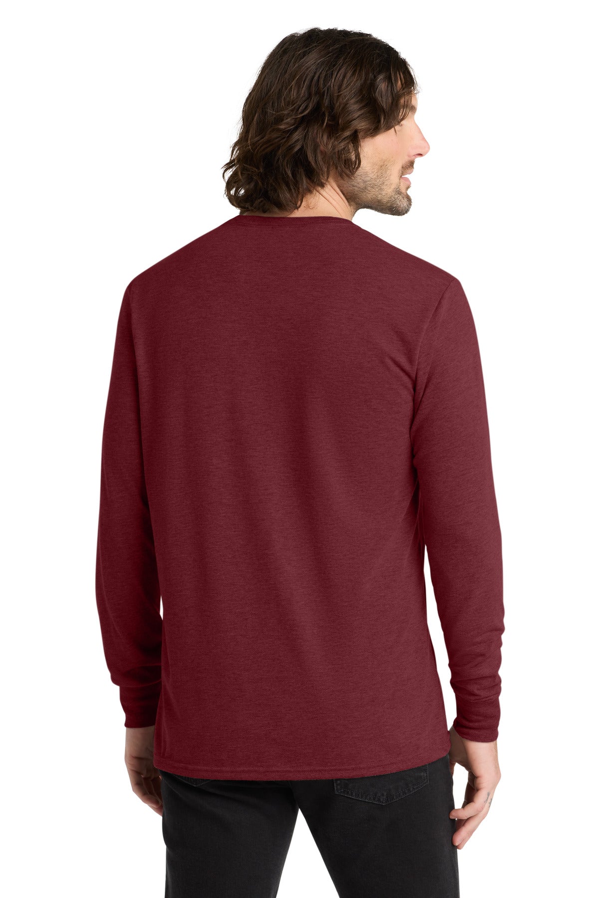 Vino Red Allmade Unisex Tri-Blend Long Sleeve Tee AL6004 plain