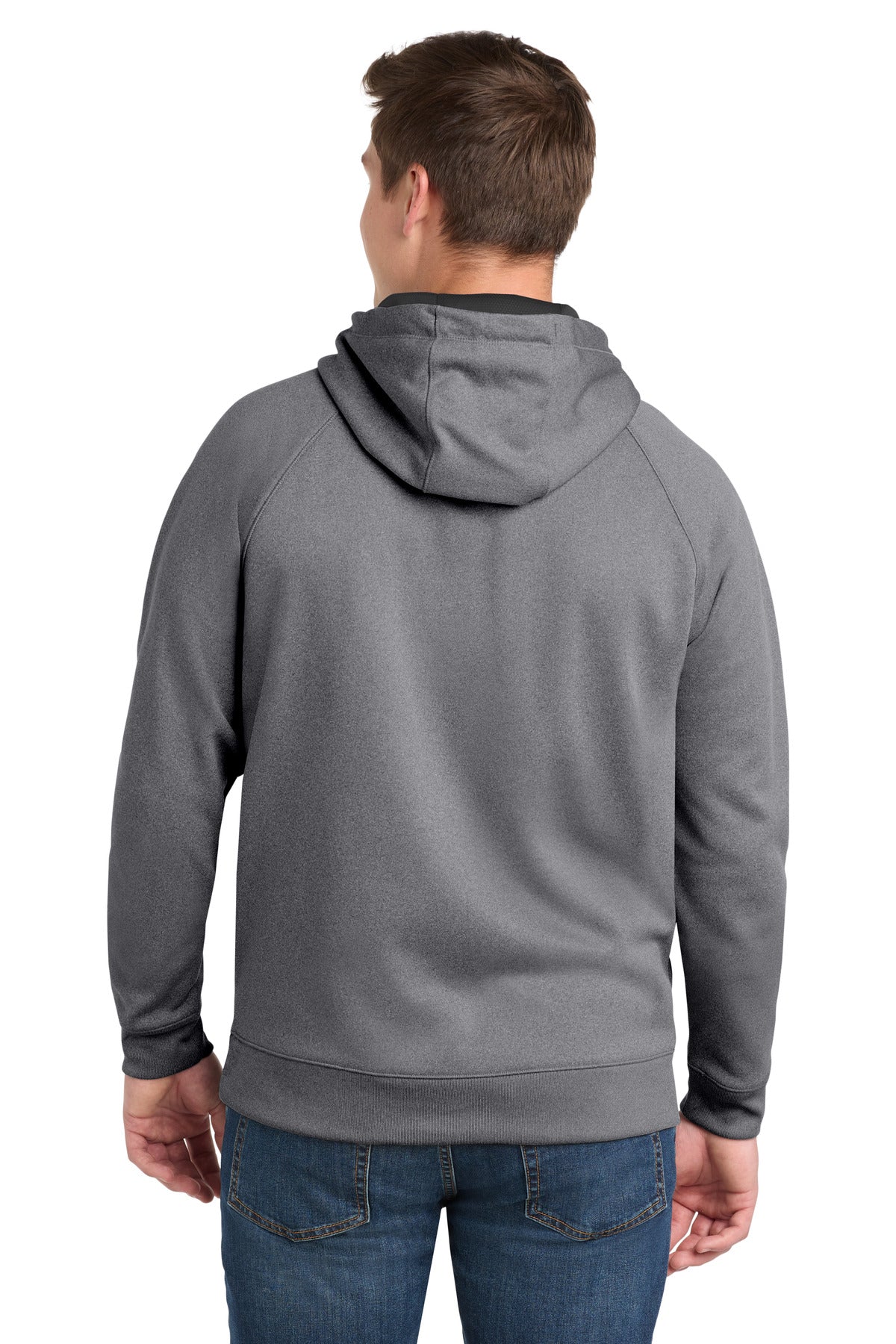 Vintage Hthr Sport-Tek Tech Fleece Hooded Sweatshirt. ST250 plain