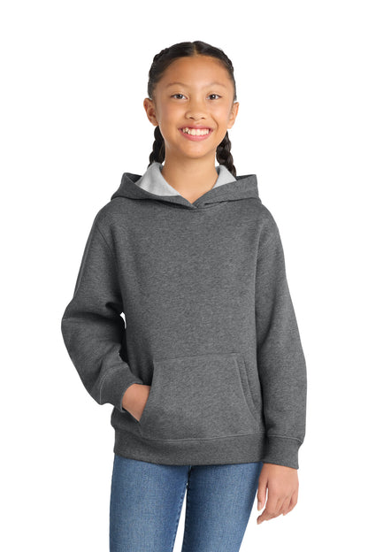 Vintage Hthr Sport-Tek Youth Pullover Hooded Sweatshirt. YST254 plain