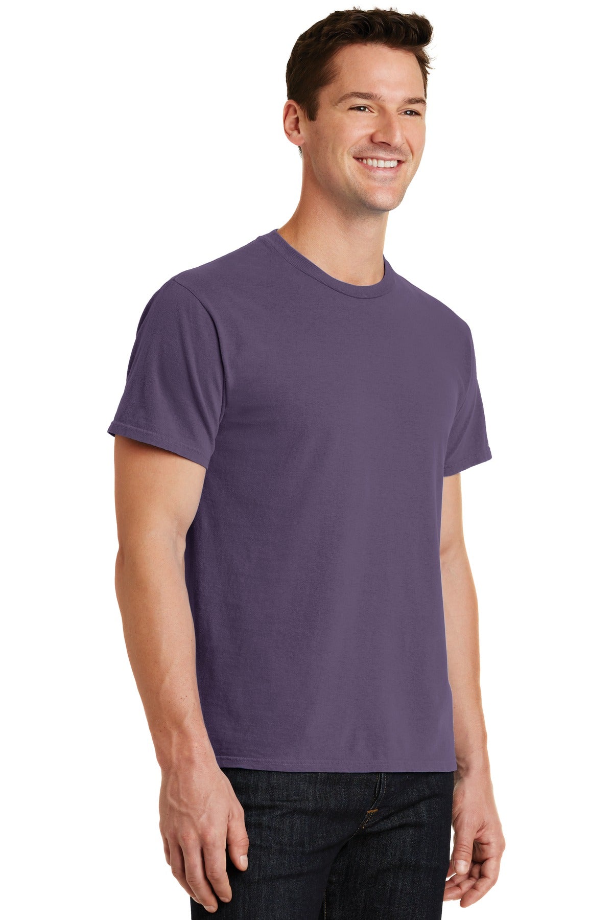 Vintage Plum Port & Co Beach Wash Garment-Dyed Tee. PC099 plain