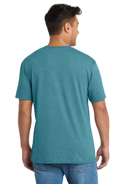VivdTealHr Port & Co Tri-Blend Tee. PC330 plain