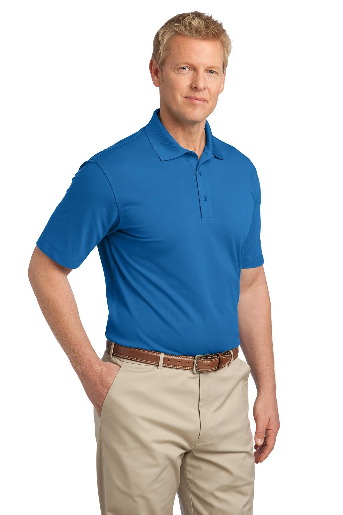 Vivid Blue Port Authority Tech Pique Polo. K527 plain