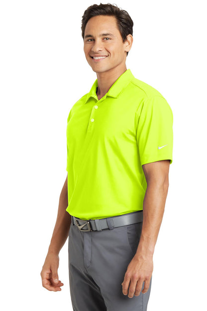 Volt Nike Dri-FIT Vertical Mesh Polo. 637167 plain