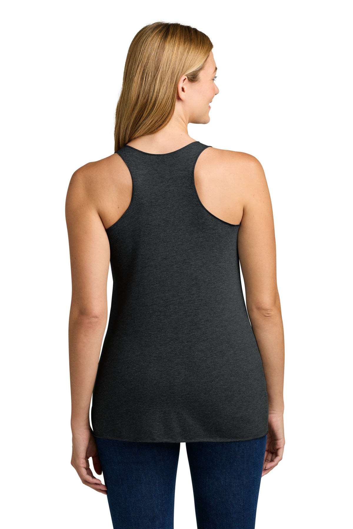 VtgBlack Next Level Apparel Women's Tri-Blend Racerback Tank. NL6733 plain