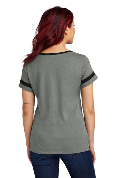 VtgHtr/Blk Sport-Tek Women's Halftime Notch Neck Tee LST6041 plain