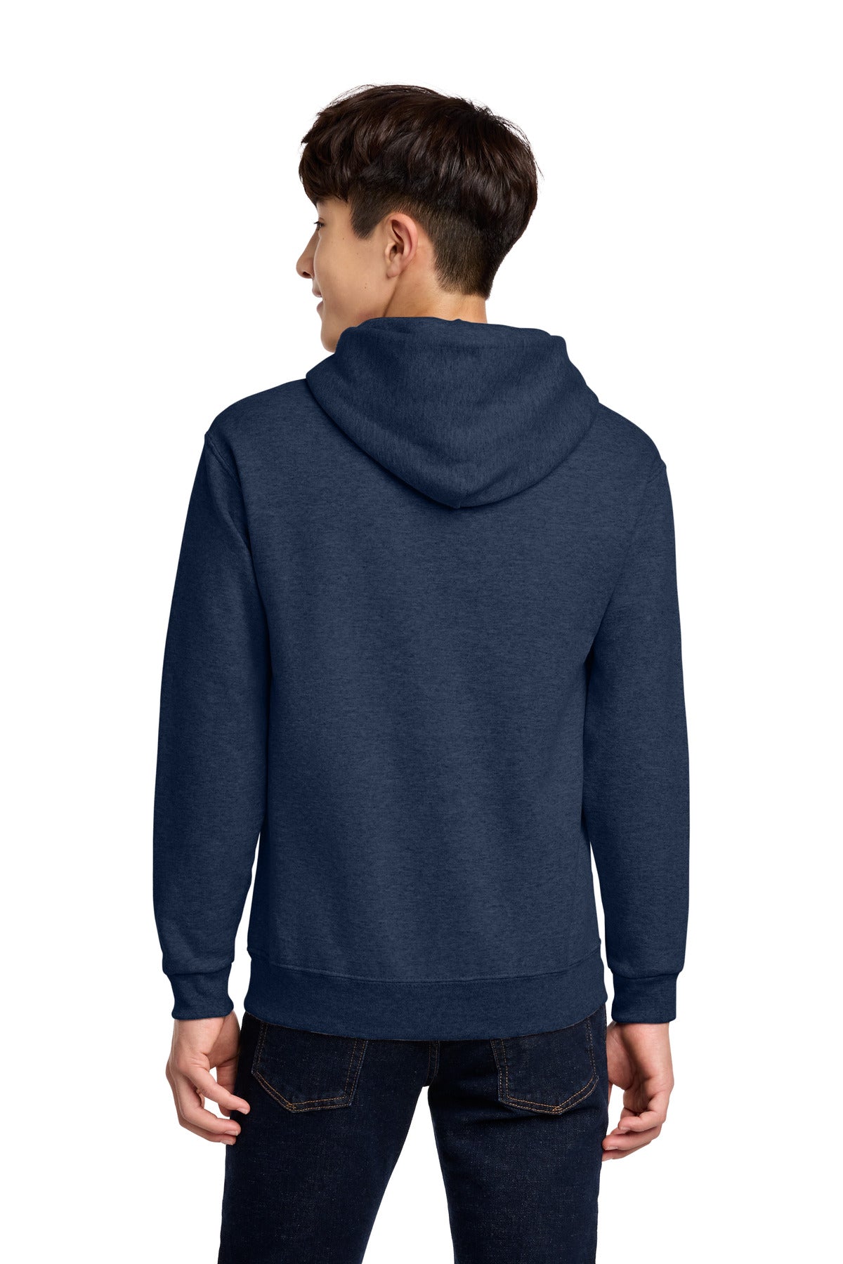 VtgHtrNavy Jerzees - Youth NuBlend Pullover Hooded Sweatshirt. 996Y plain