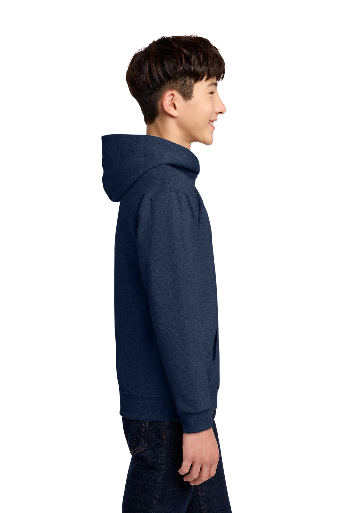 VtgHtrNavy Jerzees - Youth NuBlend Pullover Hooded Sweatshirt. 996Y plain