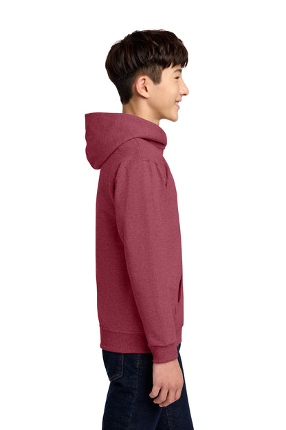 VtgHtrRed Jerzees - Youth NuBlend Pullover Hooded Sweatshirt. 996Y plain