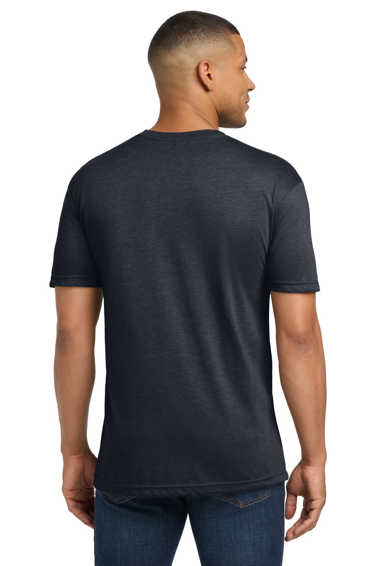 VtgNavy Next Level Apparel Adult Tri-Blend Tee. NL6010 plain