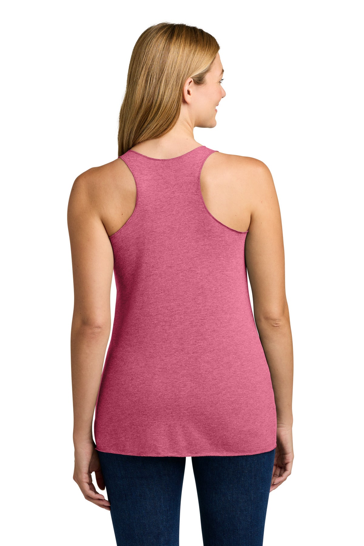 VtgPink Next Level Apparel Women's Tri-Blend Racerback Tank. NL6733 plain