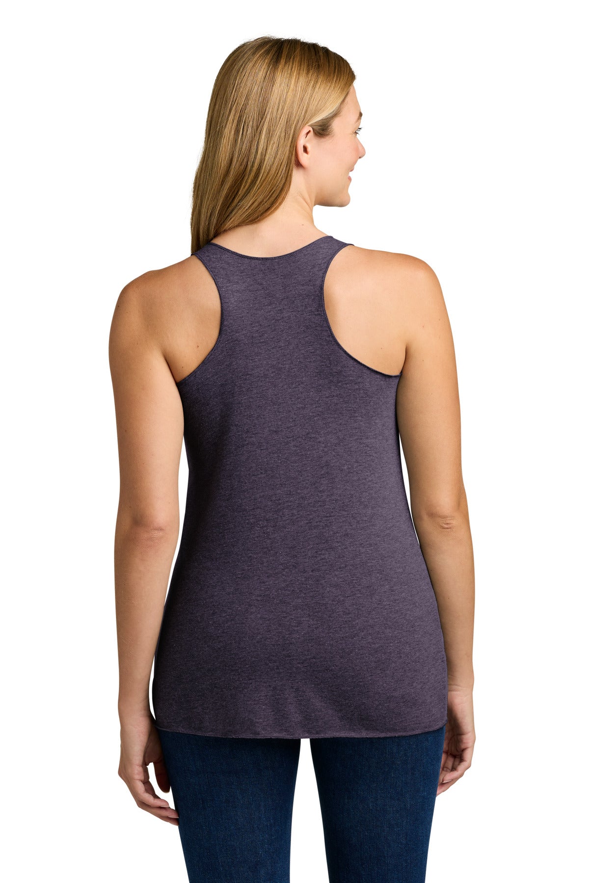 VtgPurple Next Level Apparel Women's Tri-Blend Racerback Tank. NL6733 plain