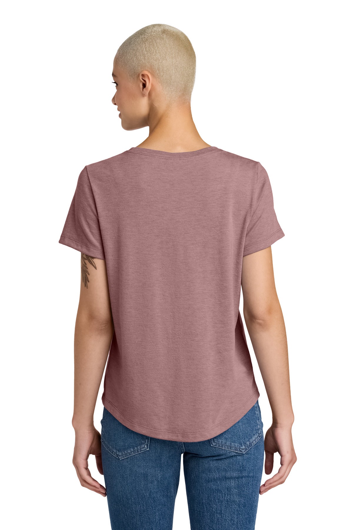 VtgRose Allmade Women's Relaxed Tri-Blend Scoop Neck Tee AL2015 plain