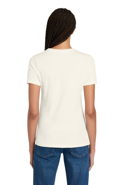 VtgWhite BELLA+CANVAS Women's Relaxed Jersey Short Sleeve Tee. BC6400 plain