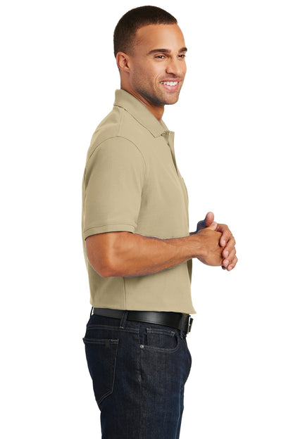 Wheat Port Authority Core Classic Pique Pocket Polo. K100P plain