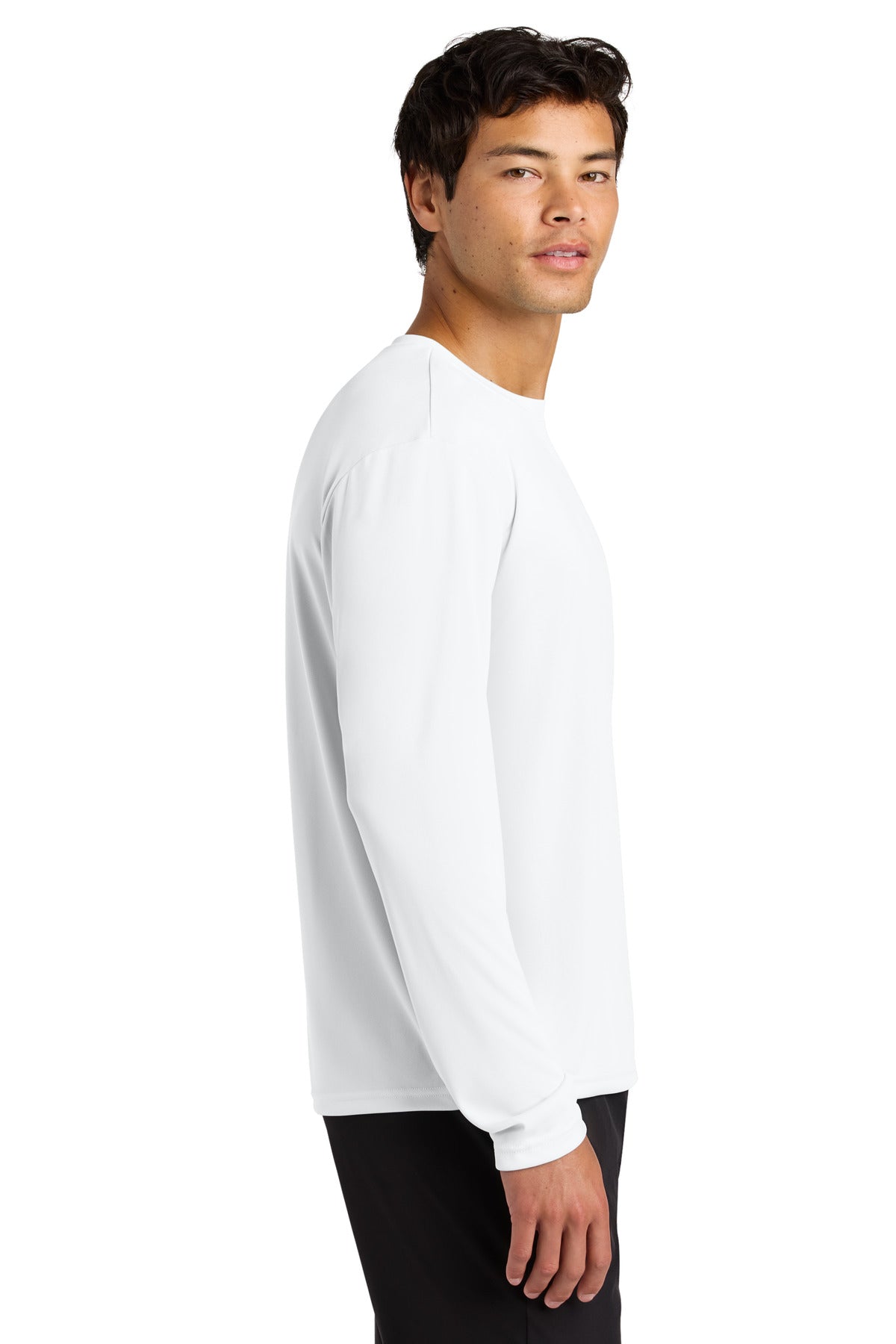 White A4 Cooling Performance Long Sleeve Tee A4N3165 plain