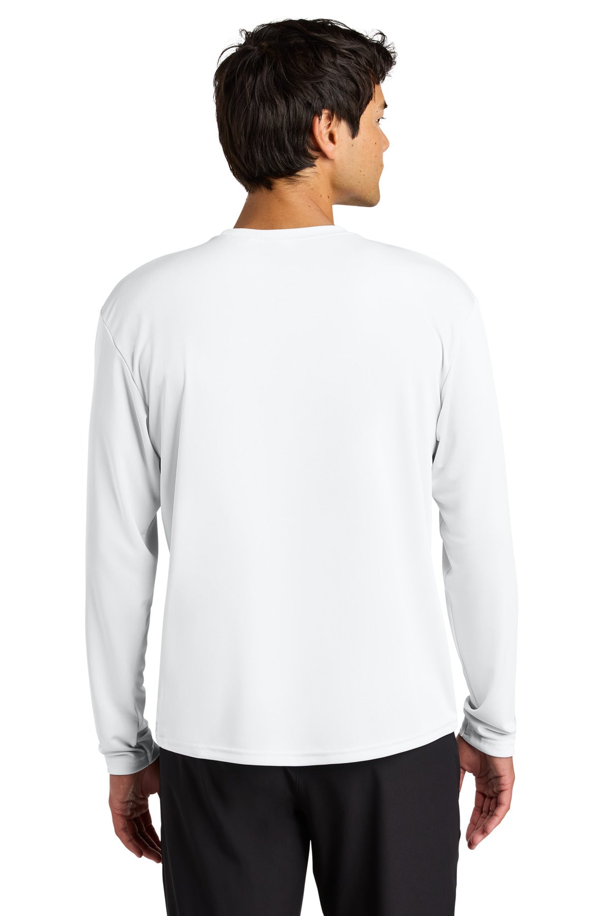 White A4 Cooling Performance Long Sleeve Tee A4N3165 plain