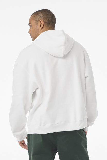 White BELLA+CANVAS Unisex 10-Ounce Heavyweight Pullover Hoodie BC4719 plain