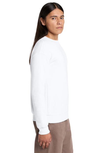 White BELLA+CANVAS Unisex Sponge Fleece Drop Shoulder Sweatshirt. BC3945 plain