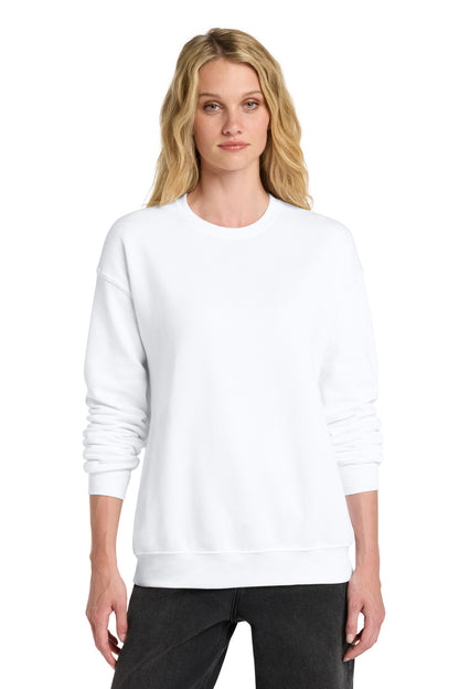 White BELLA+CANVAS Unisex Sponge Fleece Drop Shoulder Sweatshirt. BC3945