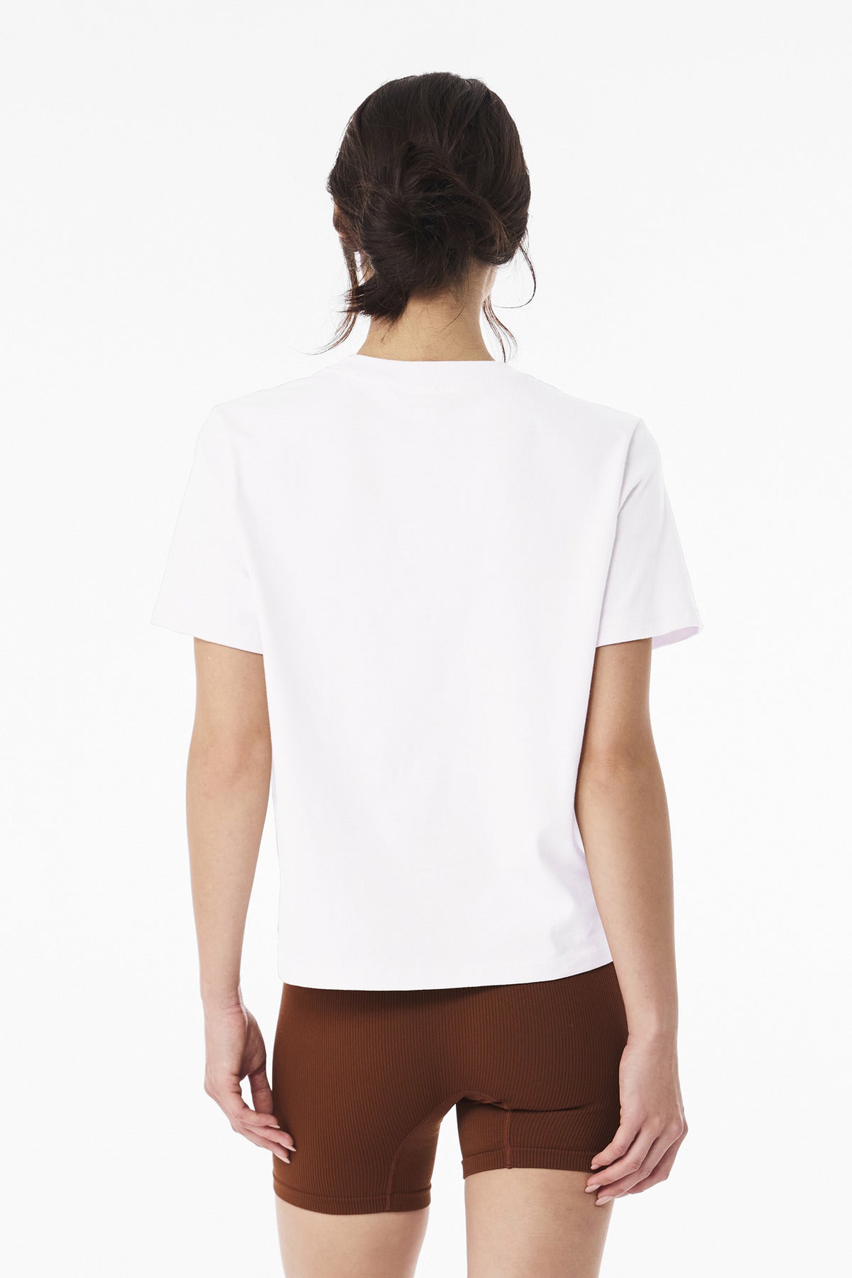 White BELLA+CANVAS Women's 6-Ounce Heavyweight Tee BC6110 plain