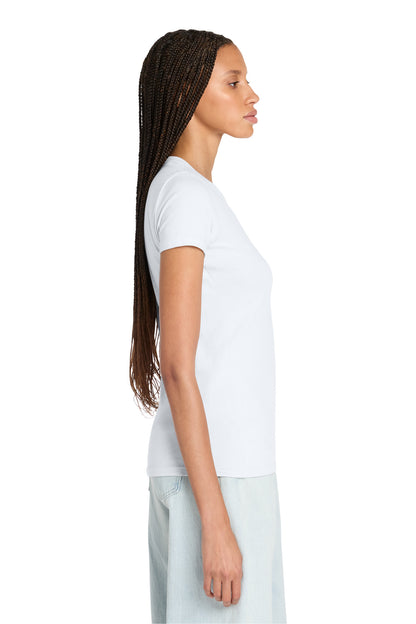 White BELLA+CANVAS Women's Slim Fit Tee. BC6004