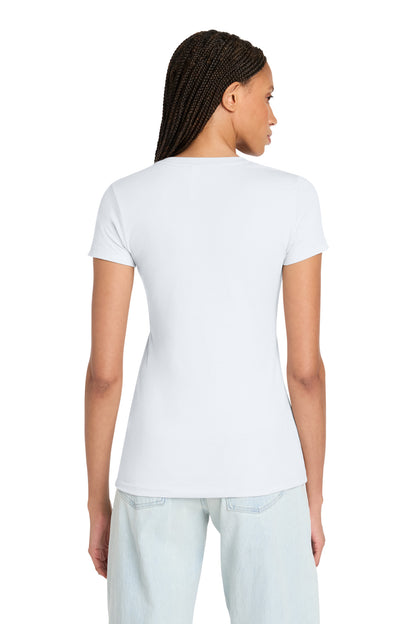 White BELLA+CANVAS Women's Slim Fit Tee. BC6004