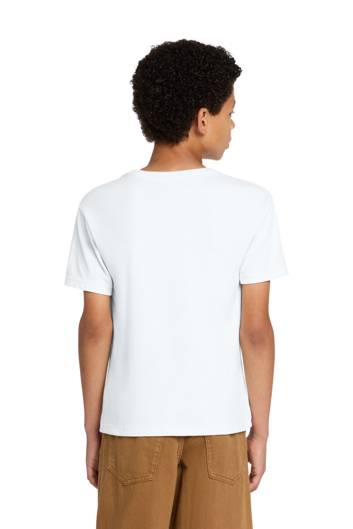 White BELLA+CANVAS Youth 6-Ounce Heavyweight Tee BC3010Y plain