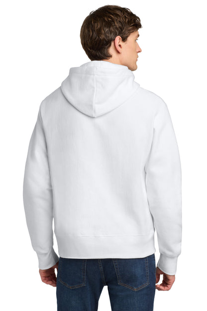 White Champion Reverse Weave Hooded Sweatshirt S101